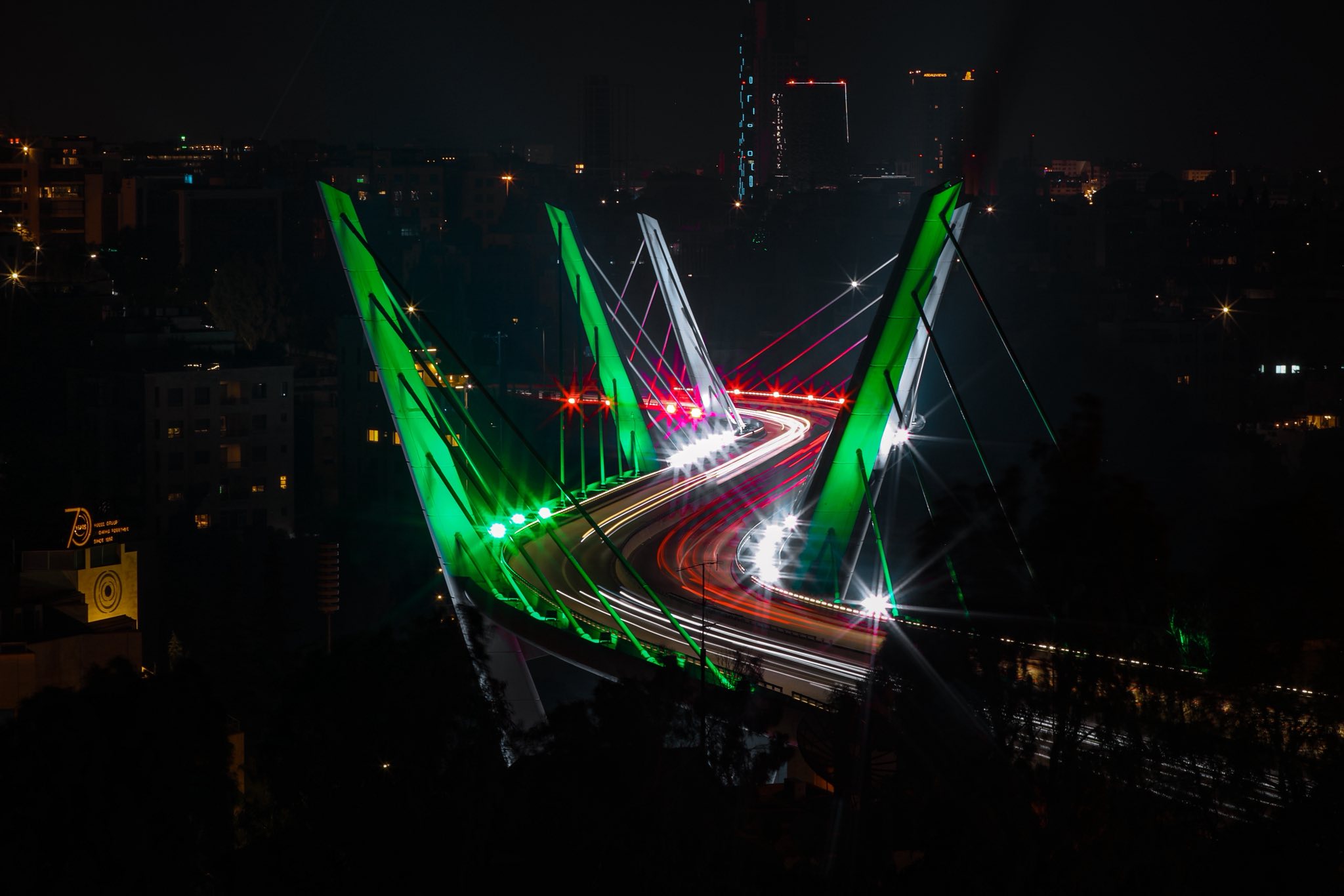 جسر عبدون الليلة #الأردن 