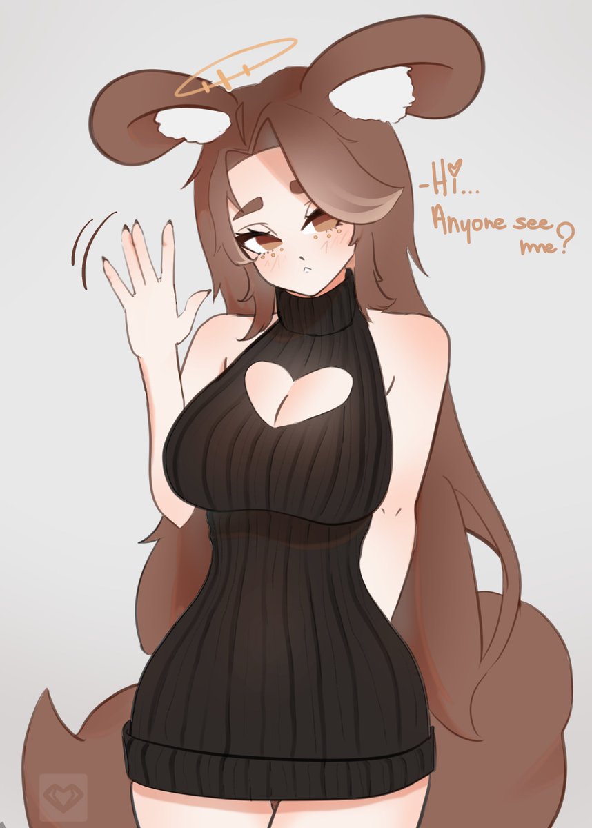 She’s… kinda shy, so she wanted to say it herself—  

#art #animeart #oc