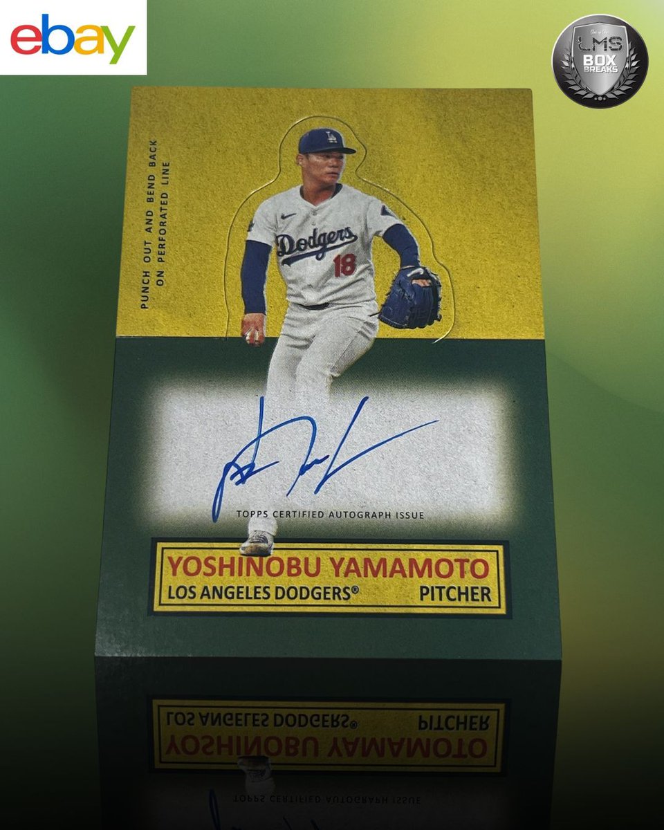 BoxLms's tweet image. 🔥⚾ BIG TIME PULL ON eBay LIVE! ⚾🔥

Yoshinobu Yamamoto ✍️
✔️ Topps Certified Autograph
✔️ Los Angeles Dodgers
✔️ Straight heat pulled LIVE on eBay 💥

Elite pitching. Global superstar. A signature every collector is chasing.
This is why you tune in and don’t miss a second 👀