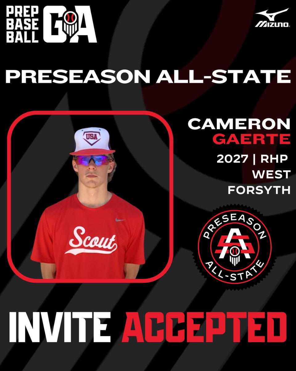 PrepBaseballGA's tweet photo. #𝐆𝐀𝐏𝐀𝐒𝐔𝐩𝐩𝐞𝐫𝟐𝟔: 𝐈𝐧𝐯𝐢𝐭𝐞 𝐀𝐜𝐜𝐞𝐩𝐭𝐞𝐝 🔐

Locked in for the 2026 Preseason All-State Upperclass, January 11 at IVSA ⤵️

✅ RHP @blakebth_14
✅ OF @zac_cuneio3
✅ OF @IForrester_34
✅ RHP @CameronGaerte

𝐑𝐞𝐪𝐮𝐞𝐬𝐭 𝐚𝐧 𝐢𝐧𝐯𝐢𝐭𝐞, 𝐫𝐨𝐬𝐭𝐞𝐫, 𝐦𝐨𝐫𝐞...
🔗 https://t.co/6ha866zGuL