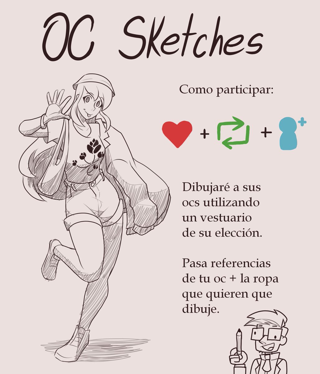 Dinamica para llegar a los 1600 antes del fin de año

Comenta con un oc + un vestuario con el que quieras que lo dibuje

Me limitaré a hacer los que comenten por hoy, asi que aprovechen