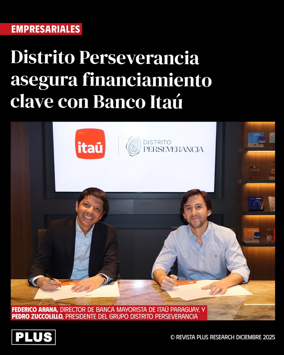 🤝🏻 ALIANZA ESTRATÉGICA

✍🏻 Se realizó la firma del contrato de crédito sindicado para el financiamiento de Distrito Perseverancia, en las oficinas corporativas de Banco Itaú, estructurador líder y administrador del Libro Sindicado. 

🏛️ Participaron accionistas del proyecto y