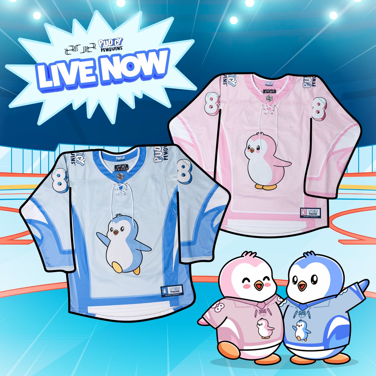 The Pengu hockey jerseys debuted during our event at Art Week in Miami are now available.

Get yours below.