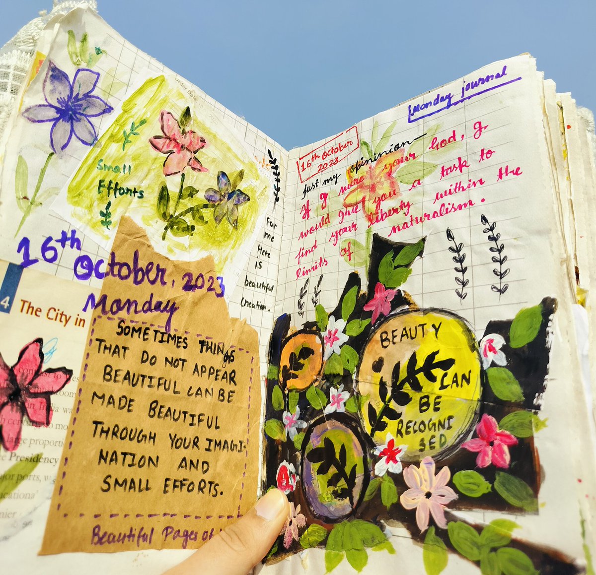 skshy12's tweet image. 💐Journal created with junk stuffs.💐💌
✓Small efforts 
Big changes.✓❣️

#therapy #journal #junkjournal
#thoughts #goodnight