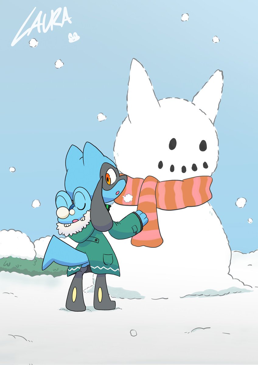 jugando en la nieve... más o menos 🖌️⊂⁠(⁠・⁠▽⁠・⁠⊂⁠)

#fanart #Pokemon