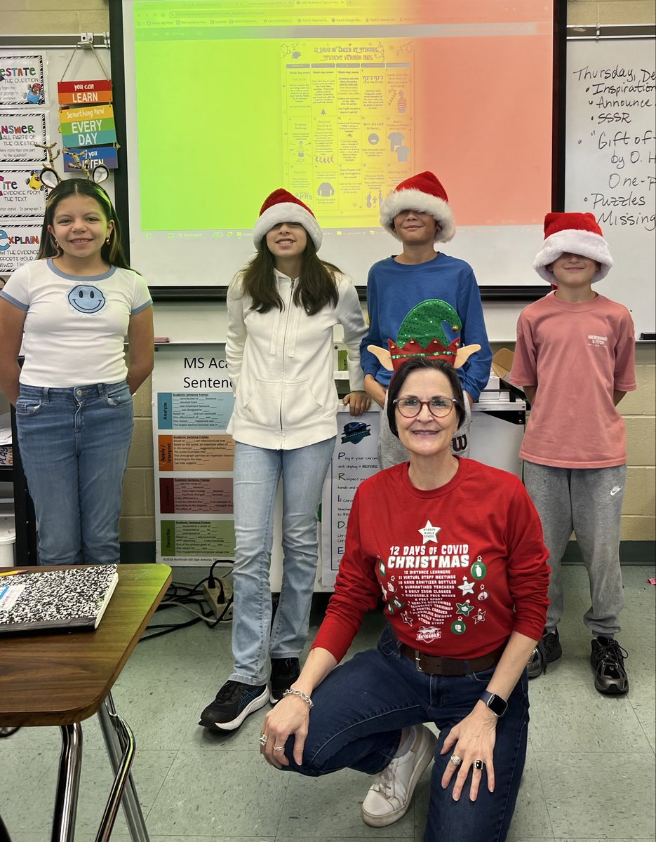 MsGarcia65's tweet photo. #OnTheEleventhDayOfChristmas ✝️ #TurkeyBowling 🎳 #ElfYourself 🧝🧝🏼♀️@NISDStinson 🏫#WhatABlessing 🙏🏼#NorthsideUnstoppable 💪🏼#SkyhawkPride 💙💚#Thirty_Two_rrific_Years
🥉🥈#TeachYourHeartOut ❤️ #VHawks 🪽 #imsogladwehadthistimetogether 👂🏼#mimiandcompany 💋 https://t.co/5PzAYYOerR