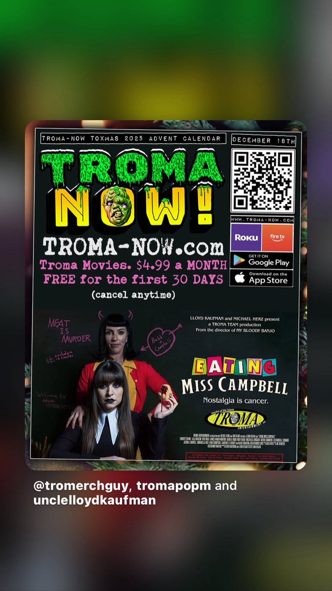 <a href="/AliBaumanTV/">Ali Bauman</a> <a href="/CBSNewYork/">CBS New York</a> We made a film satirizing SCOOL SHOOTINGS in 2001 but the violence is even worse, TODAY; so <a href="/refuseliam/">Liam Regan</a> directed "<a href="/Troma_Team/">ᴛʀᴏᴍᴀ ᴇɴᴛᴇʀᴛᴀɪɴᴍᴇɴᴛ</a> 's EATING MISS CAMPBELL !! STOP GUNS IN USA!! <a href="/mia_tretta/">Mia Tretta</a> <a href="/TrinitySchoolNY/">Trinity School</a> <a href="/ADL/">ADL</a> <a href="/DanTheTromite/">Daniel Blake (DanTheTromite)</a> <a href="/tromanow/">tromanow</a>