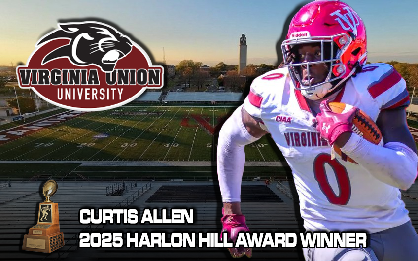 Virginia Union running back Curtis Allen wins the 2025 <a href="/HarlonHillAward/">Harlon Hill Award</a>.