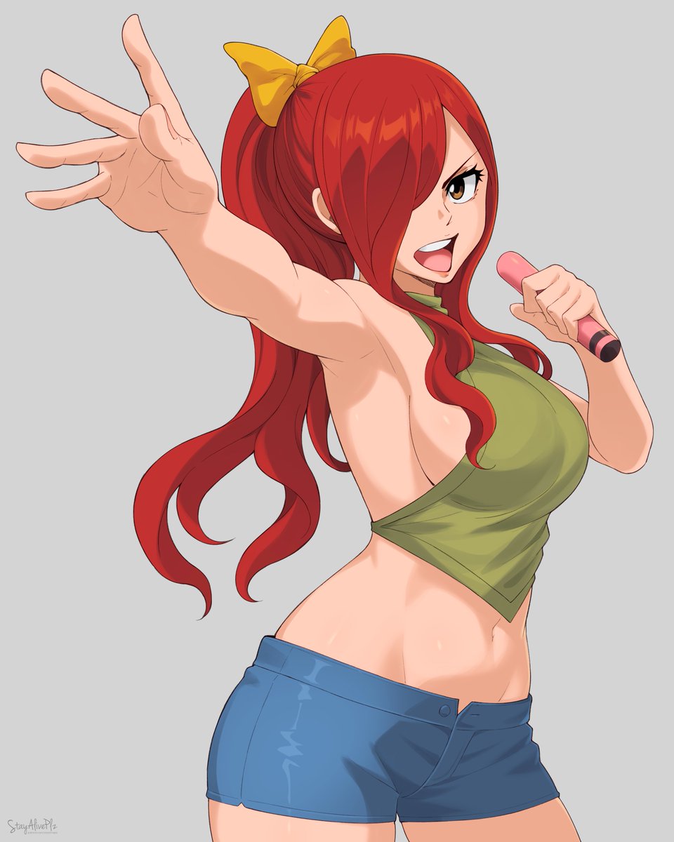 Here we are!~ yeah so… it’s Erza lol ❤ #FairyTail