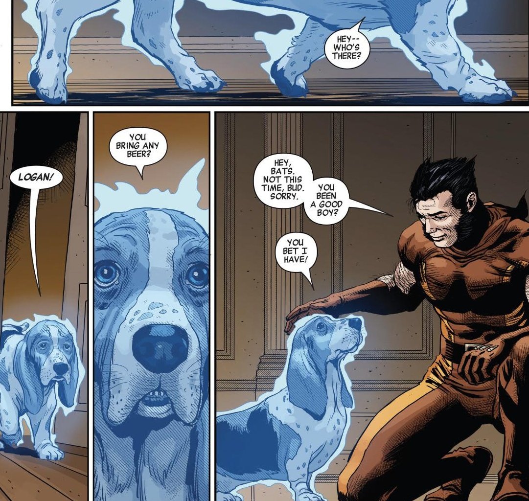 House0fstrange's tweet photo. remember logan giving beer to a dog. https://t.co/ILEwZDawIP