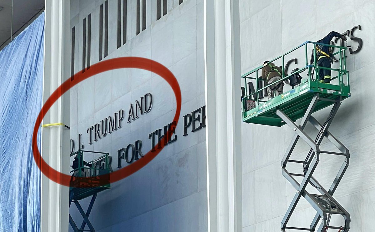 Of Trump’s many crimes this is well down the list as far as the impact on people’s lives, ￼but it's near the top for how disgusting it is.

It's the John F Kennedy *Memorial* Center for the Performing Arts.￼ Who puts his own name on a someone's memorial?