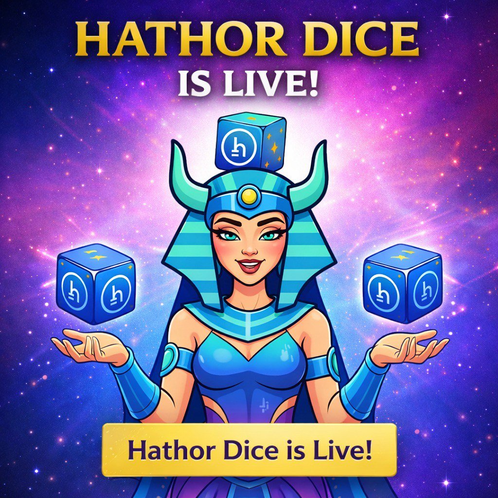 Apresentamos: Hathor Dice 🎲

Jogue, ganhe e apoie a comunidade!

Como jogar👇
🔗 Conecte sua carteira
💰 Escolha quanto $HTR você deseja apostar
🎯 Pressione Roll
🌊 Adicione liquidez e ganhe com o pool
📊 Acompanhe seus ganhos em tempo real

Jogue agora: hathordice.com