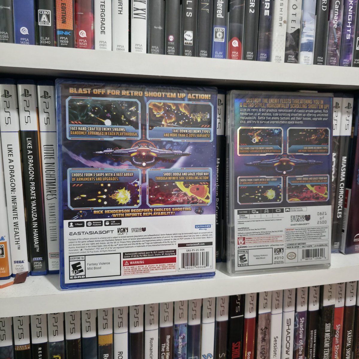 16BitsEra's tweet image. Hemos tenido que esperar hasta 2025 para disfrutar en Formato Físico de Rick Henderson, tremendo Shmup Indie Pixel Art. 
Publicado por @VGNYSoft en PS5 y NSW, teneis varias ediciones disponibles (las Elite son Brutales) y en Exclusiva en España sólo en @ImpactGame_es!!!