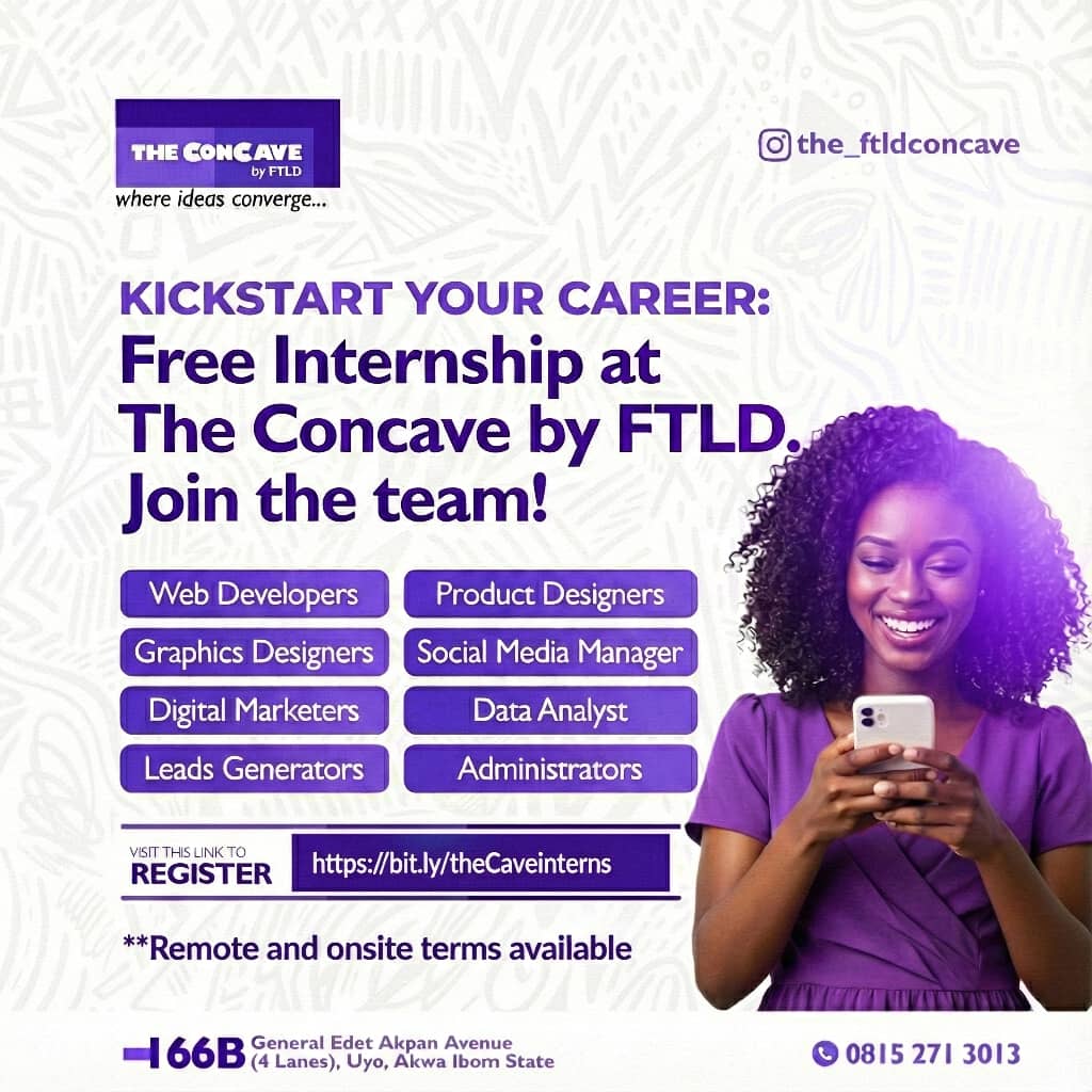 theconcavelabs's tweet photo. We’re hiring interns at The ConCave! 🚀

Skilled. Creative. Ready to build on real projects from Day 1?
If you’ve got basic, intermediate skills and big growth energy, this is for you.

Build. Learn. Grow with us.
Apply via the link; https://t.co/3H4apnMpzk

📍The ConCave Team 💜 https://t.co/aqL6Xgx0rl