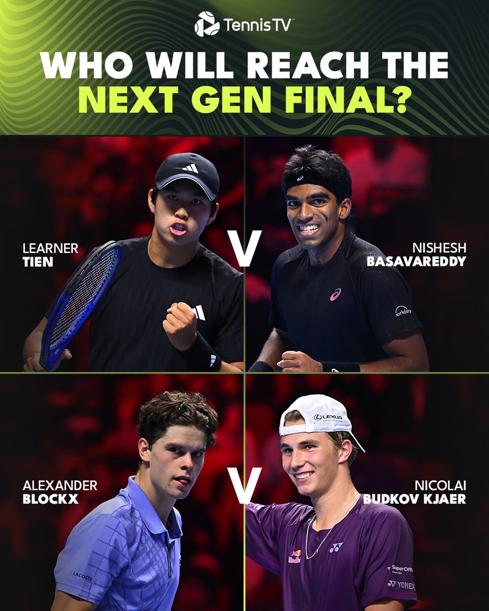 TennisTV's tweet image. Last men standing in Jeddah🤝

Who makes the final on Sunday? 👀

@nextgenfinals #NextGenATPFinals