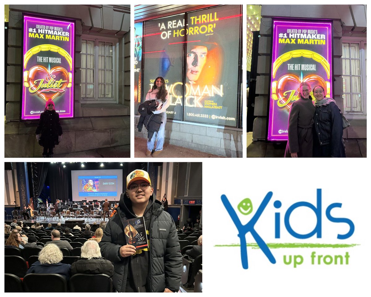 OpaccOrg's tweet image. Many thanks to @KidsUpFrontTO for the donated tickets that allowed these OPACC families to enjoy recent special events: @Mirvish performances of "&amp;amp; Juliet" and "The Woman in Black" and an @Ontario_Phil Nutcracker concert! #kidsupfront