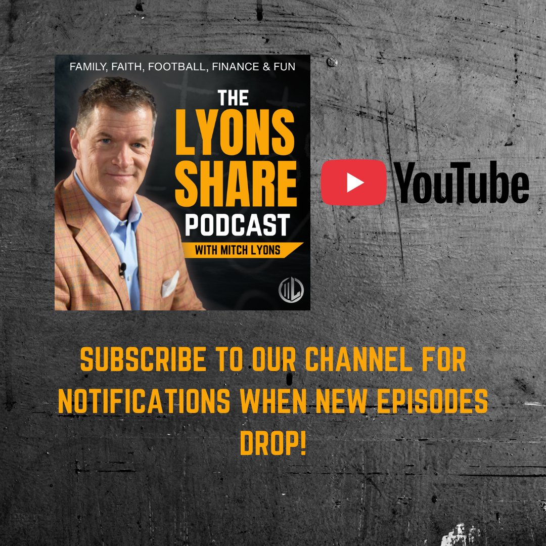 MLyonsWealth's tweet image. New videos are up on The Lyons Share YouTube 🎥
Family • Faith • Football • Finance • Fun 🙌🏈💰
Subscribe + hit the bell for updates. youtube.com/@mitchlyonswea…