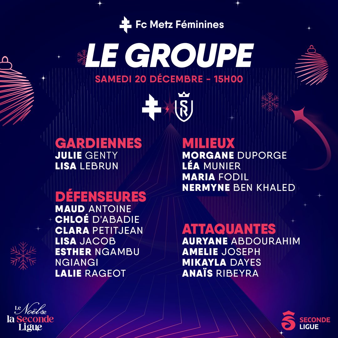 FCMetz's tweet image. 🫡 Le groupe des Messines pour la réception du @StadeDeReims 💜