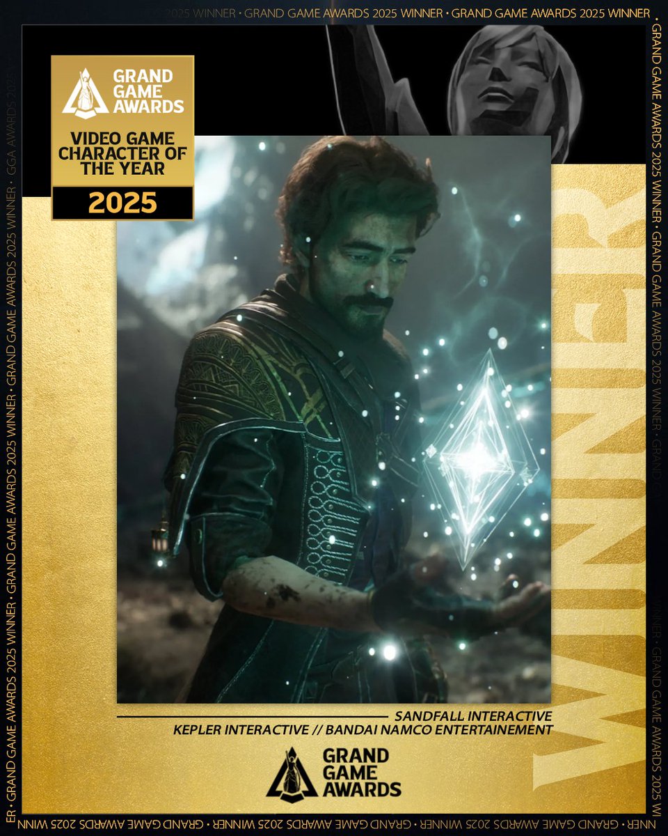 Gustave was the Best Video Game Character for the Year 2025 @SandfallGames  @expedition33 @Kepler_Interact