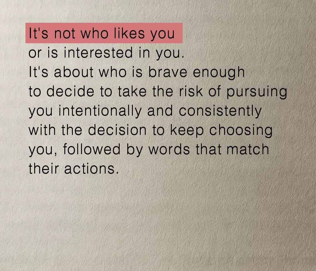 It's not who likes you.