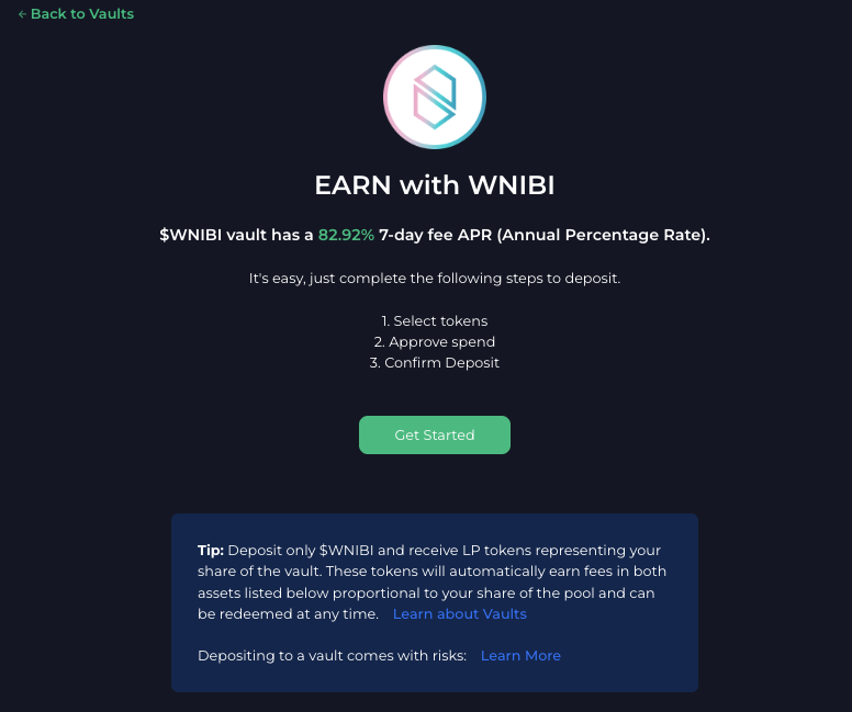 NibiruChain's tweet photo. Build your own financial freedom. Earn 82.92% APR on the WNIBI vault through trading fees with @ichifoundation. Video guides below.  

 🔗Earn here: https://t.co/diTpV9qU7C https://t.co/X42STtfQV7
