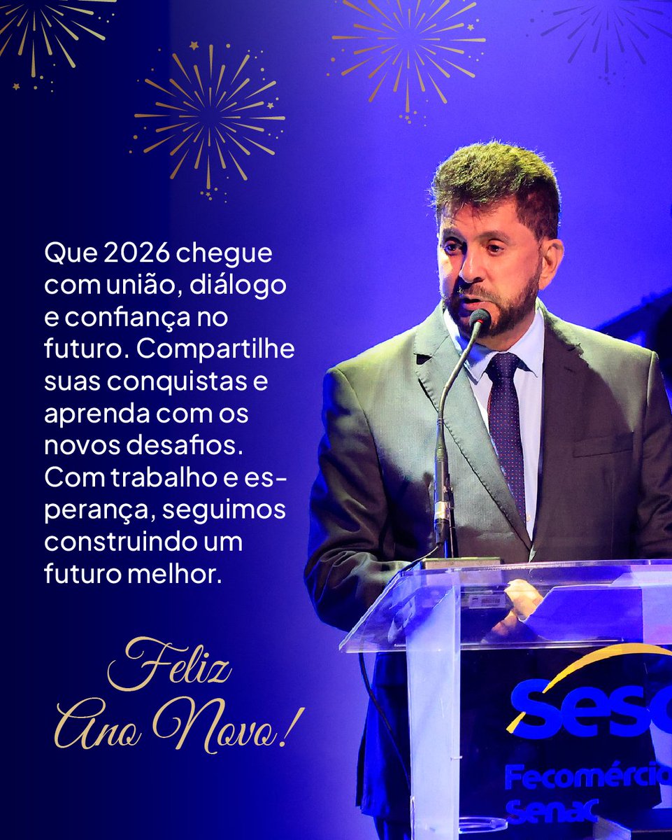 Um novo ano sempre começa com desafios, oportunidades e a certeza de que avançamos mais quando caminhamos juntos.

Que 2026 seja um ano de união, diálogo e construção de um futuro melhor para o Brasil.

🎆 Feliz Ano Novo!