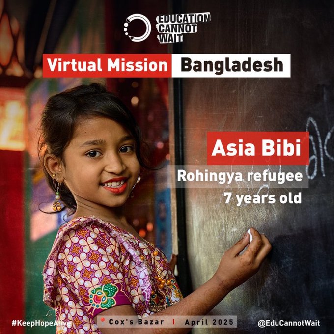 Since 2017, <a href="/EduCannotWait/">Education Cannot Wait</a> has supported learning opportunities for #refugee &amp; host community children in #Bangladesh, bringing total investments in the country to over $50M.

Together #ECW &amp; strategic partners are delivering safe, inclusive #QualityEducation – empowering girls