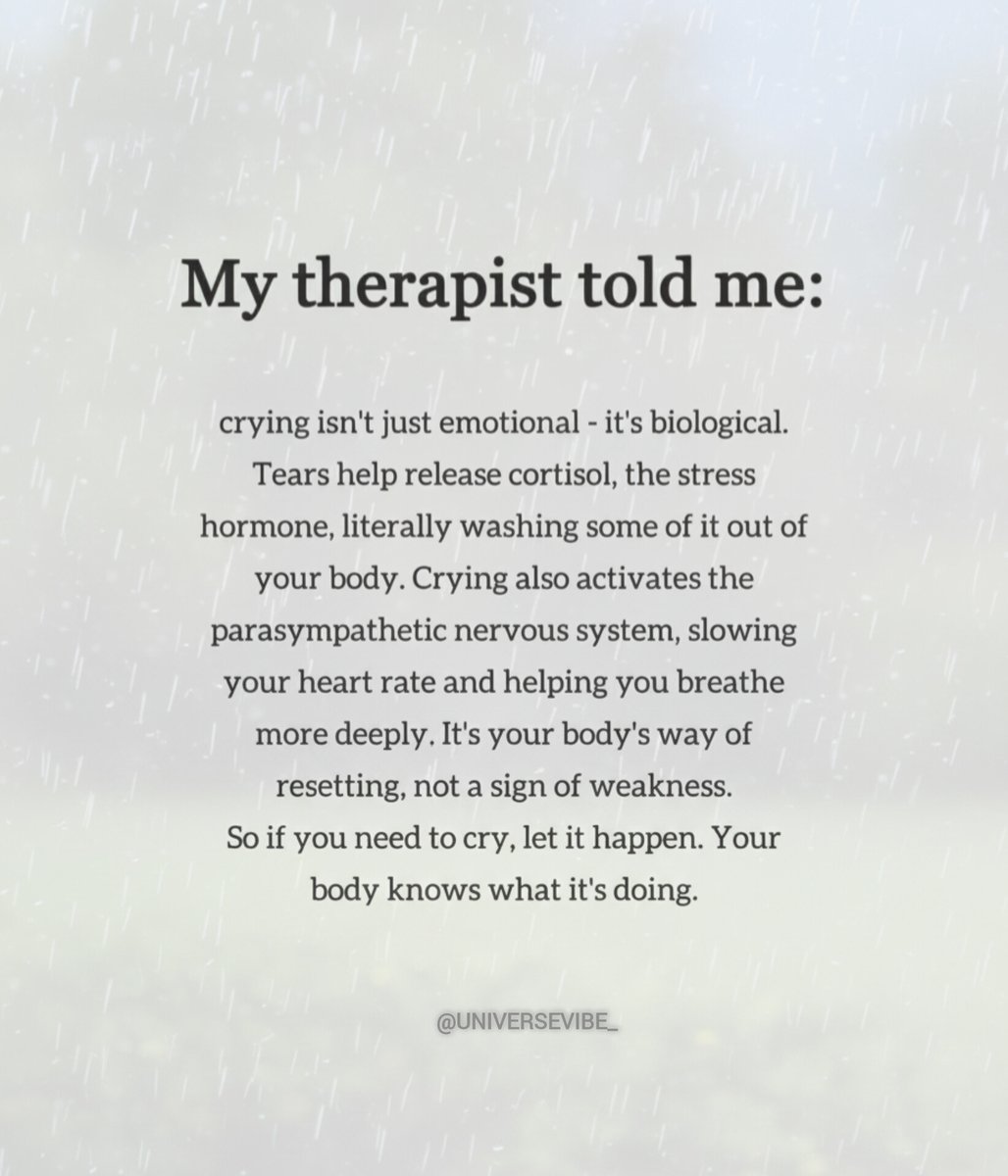 Crying isn't just emotional,...