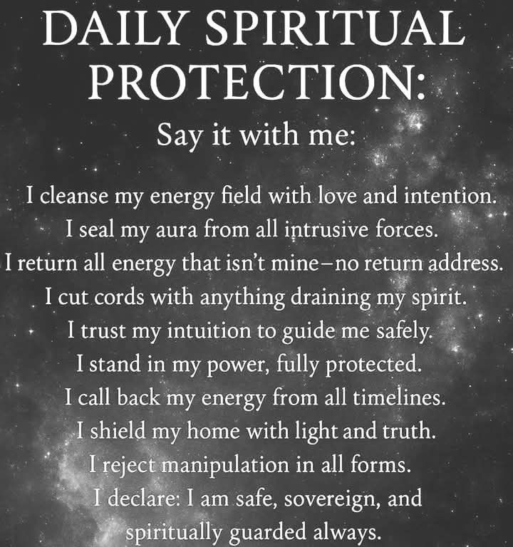 Daily spiritual protection: