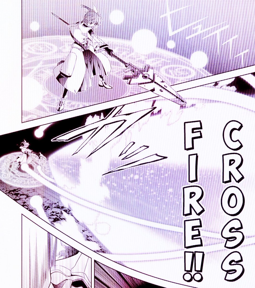 SmuggyHeart's tweet image. Aiming her staff down toward the Black Knight and the Dark Foundation. Nanoha would charge up her Magical Attack, shooting 𝐅𝐈𝐑𝐄 𝐂𝐑𝐎𝐒𝐒 to try and force the Creature of Darkness back into whatever dimension it came from.

#𝙑𝙔𝙉𝙂𝘼𝙍𝘿 🎀