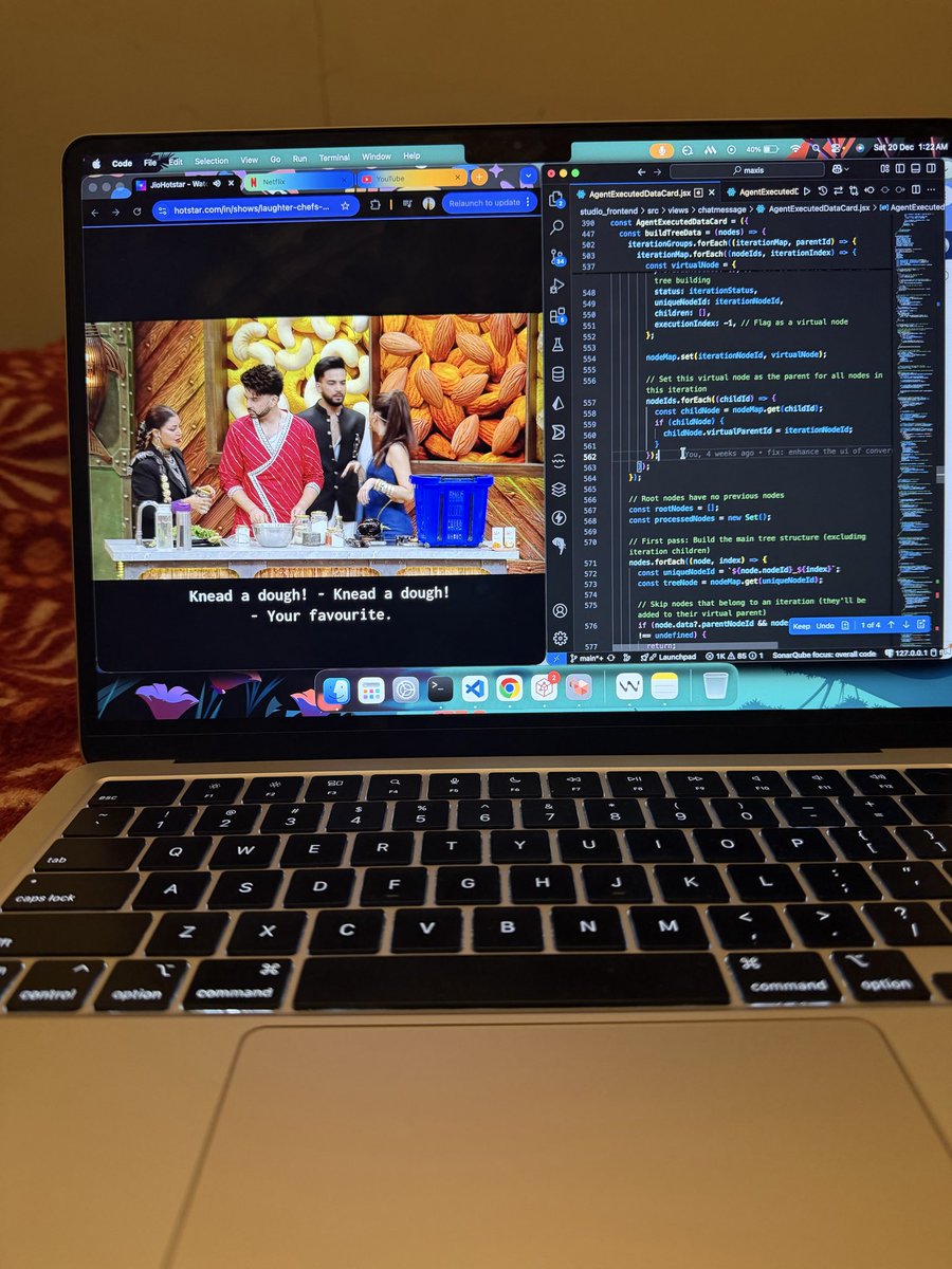 ChiragRajoria07's tweet image. POV: It's midnight, and you're coding while watching @laughter_chefs.

#Coding #CodingJourney #LaughterChefs3 #ElvishArmy #development