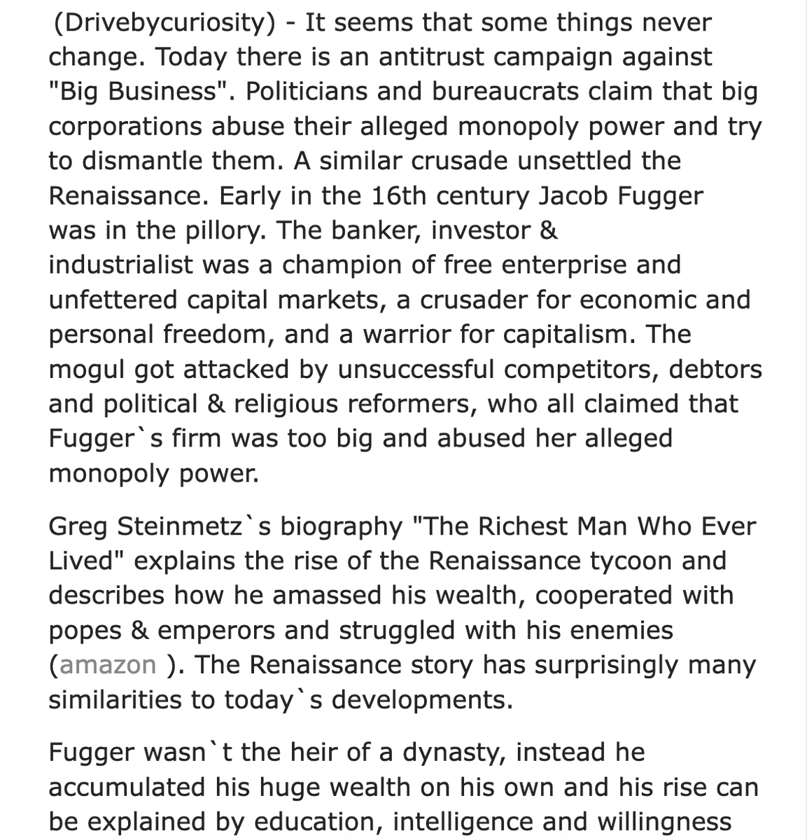 DrGem2015's tweet photo. #bookreview: What I Have Learned From Jacob Fugger - The Richest Man Who Ever Lived
https://t.co/YlDoKqhiPJ
#history #germanhistory #fugger #jacobfugger #biography https://t.co/d8F7Ypa02w