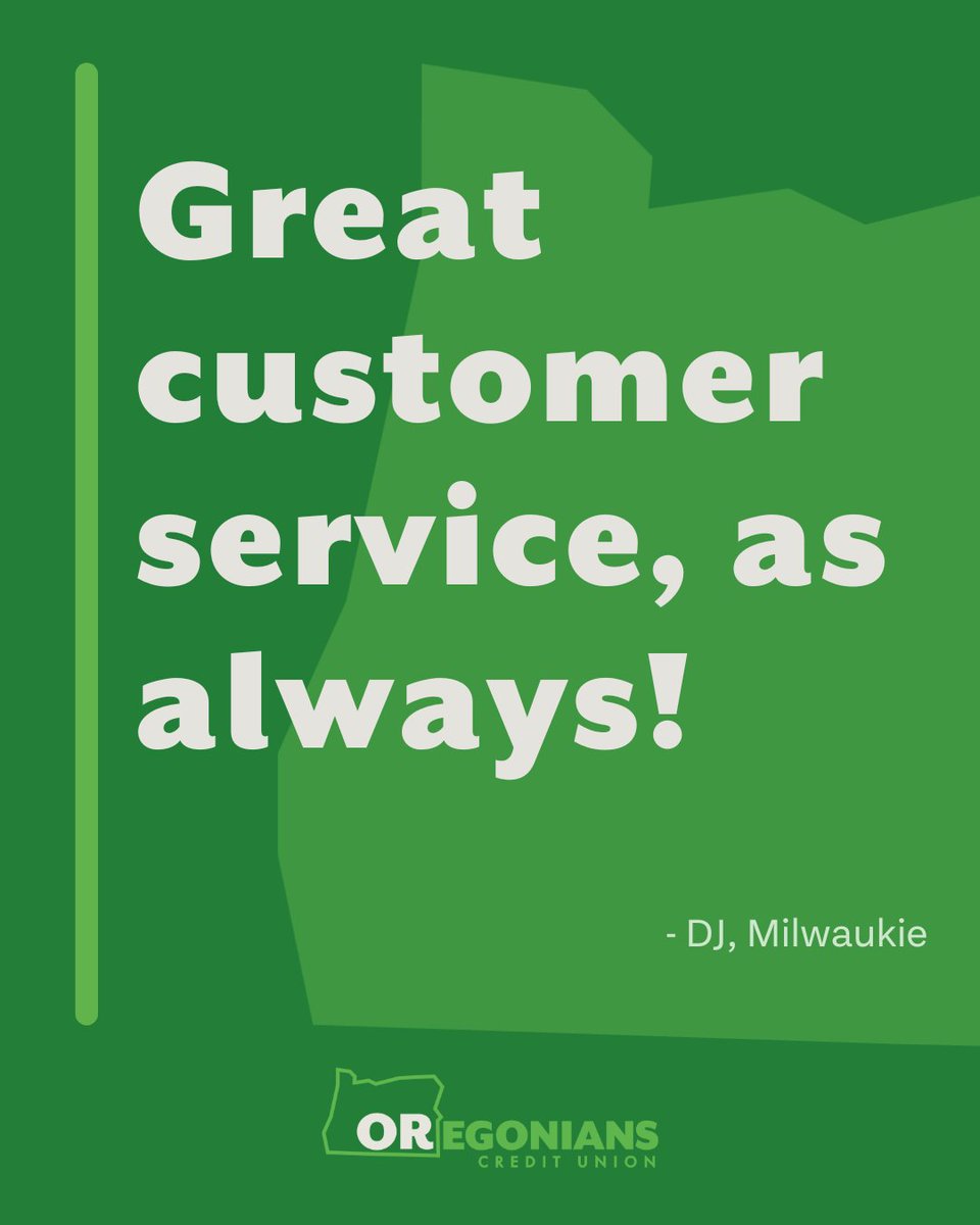 Thanks for the 5 stars, DJ! You just made our day a little brighter!

To experience our great customer service, visit any of our branches or give us a call at 503-239-5336.

#NeighborhoodBanking #oregonianscu #cudifference #5starfriday #customerservice #googlereview