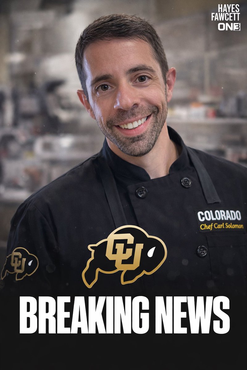 FolsomFrenzyPod's tweet image. BREAKING: Colorado Head Chef, Carl Solomon, is entering the @TransferPortal, his rep tells @FolsomFrenzyPod 

4 years of eligibility