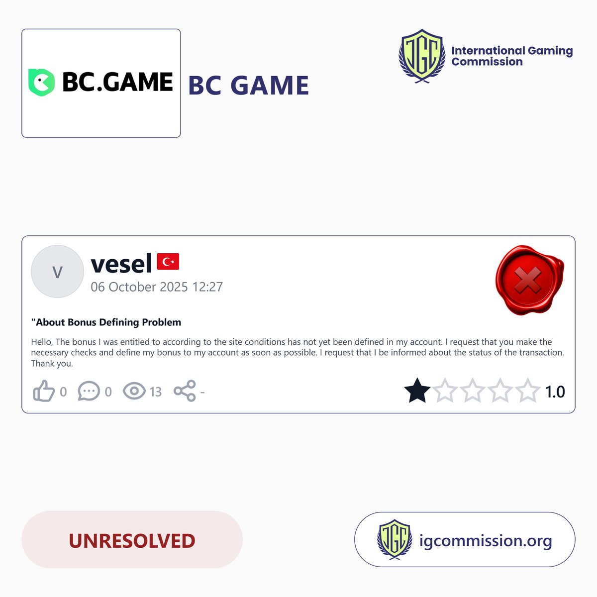 IG Commission tweet media