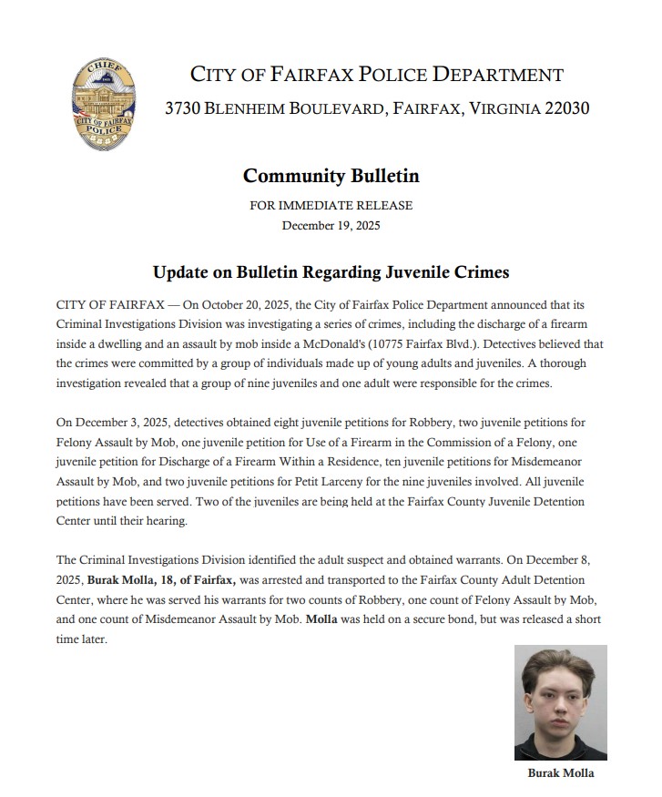 Fairfax City Police tweet media