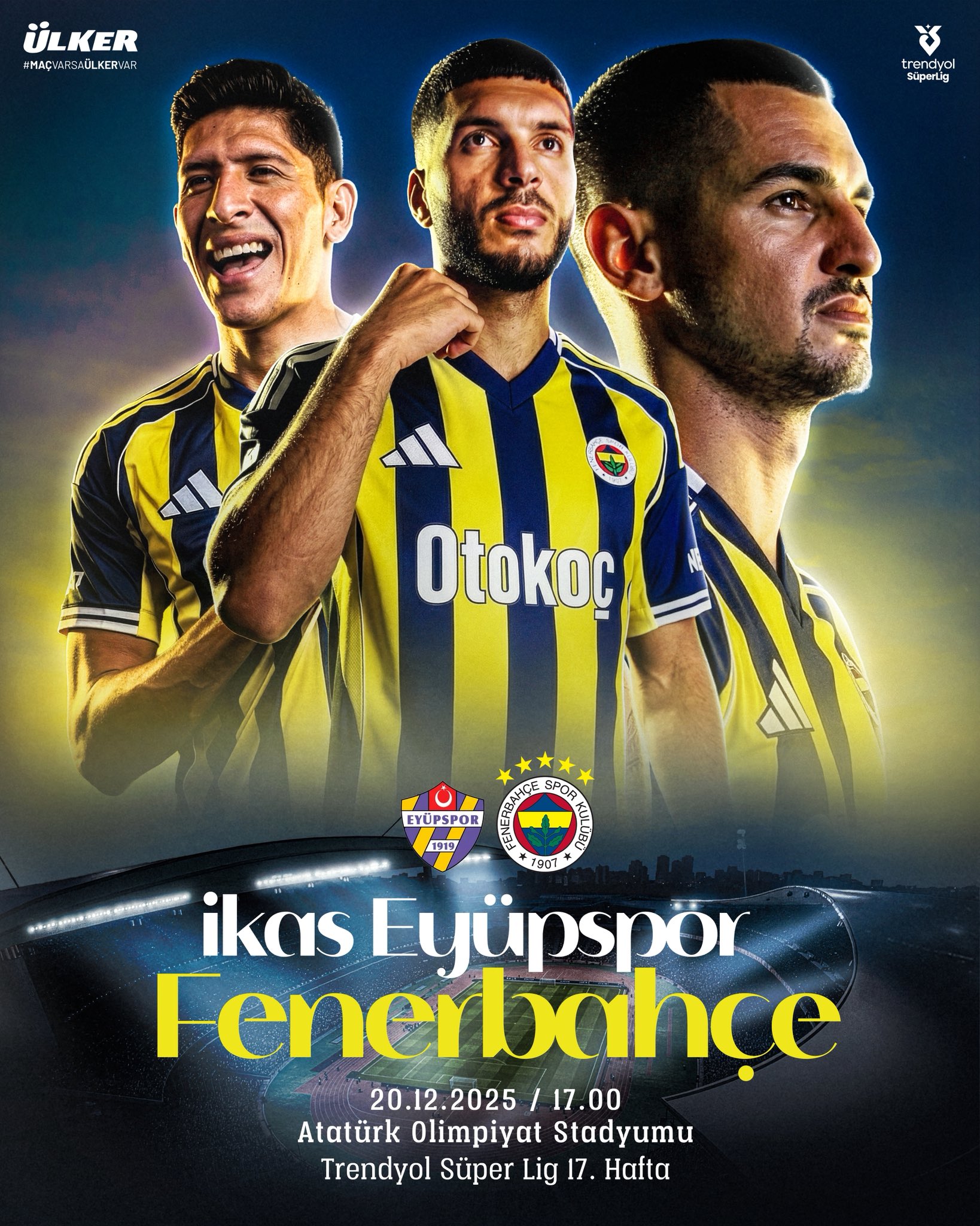 Fenerbahçe Eyüpspor deplasmanında | SÜPER LİG CANLI MAÇ ANLATIMI