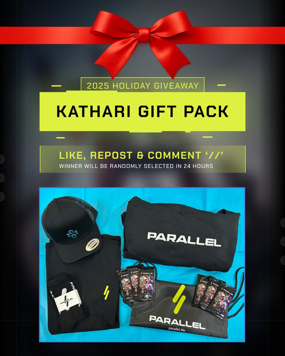 2025 HOLIDAY GIVEAWAY

We're giving thanks to our community by dishing out five special Holiday Gift Pack giveaways! There's one for each Parallel and today we're offering up the #Kathari swag pack. 

TO ENTER: Just Like, RT, and Comment '//' on this post. A winner will be