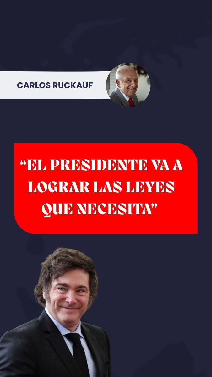DrRuckaufArg's tweet photo. Milei logró una masa crítica en Senadores y Diputados que le permitirá sacar las leyes que necesita y bajar el riesgo país a menos de 400 pb.
Aquí el video: https://t.co/2gjhWeuShL https://t.co/yryzKE3c9U