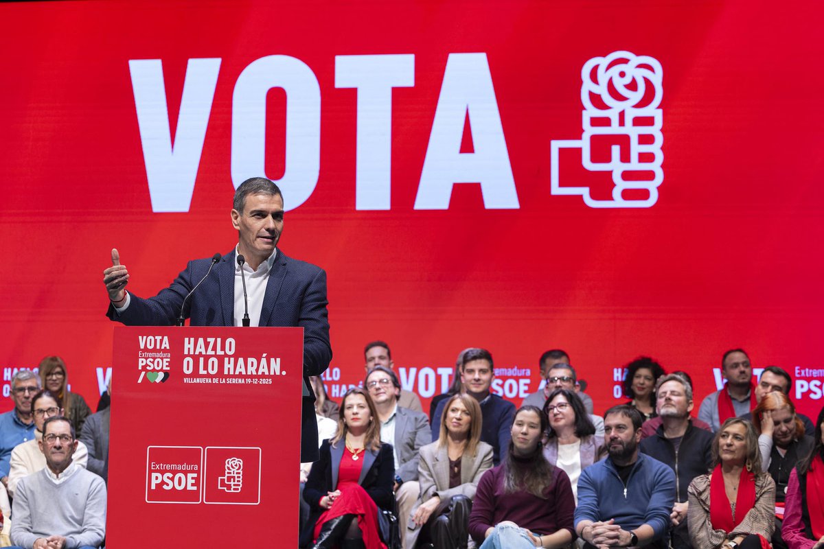Este #21D, #HazloOLoHarán. El <a href="/psoeex/">PSOE de Extremadura /❤️</a> es la garantía de que Extremadura avance, amplíe derechos y cuide lo público sin dejar a nadie atrás.

<a href="/magallardomir/">M. Ángel Gallardo Miranda/❤️</a>, serás el presidente que revierta dos años de recortes del PP y devuelva a esta tierra el brillo que nunca debió perder 🌹