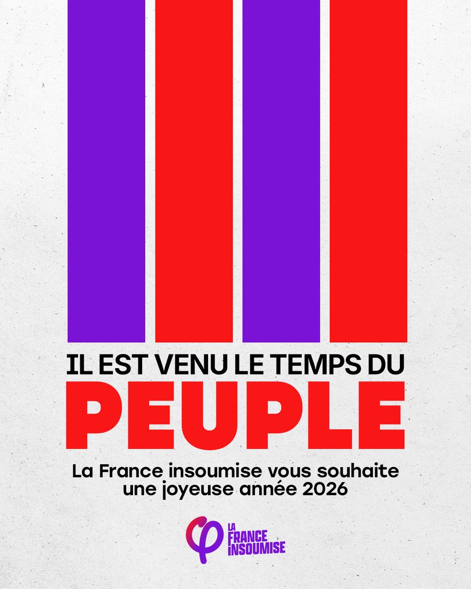 En 2026, il est venu le temps du peuple !

💜 💜 Bonne année à vous toutes et tous !