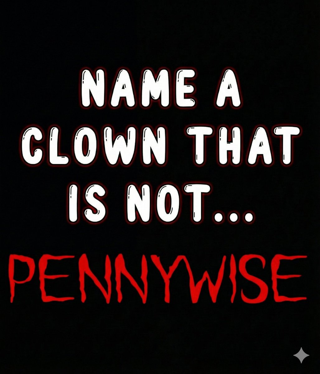 Matt_Pinner's tweet image. Name a clown that is not IT/Pennywise...