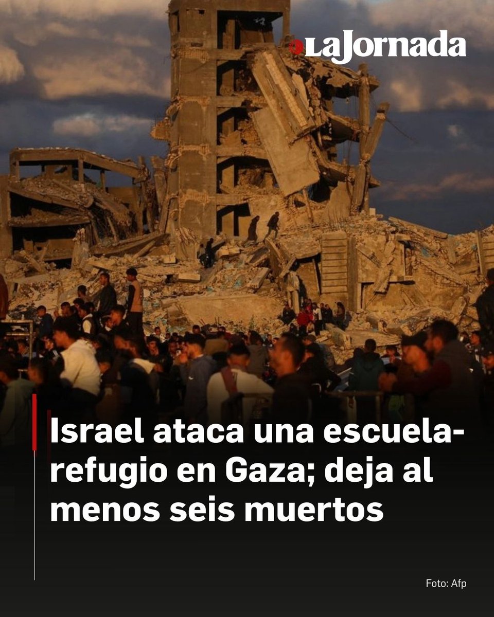 ⚠️ Al menos seis personas fueron asesinadas en un ataque llevado a cabo por el ejército de Israel contra una escuela que servía de refugio para familias desplazadas cerca de un hospital en Gaza, en el norte de la Franja, a pesar del alto el fuego en vigor desde octubre.

Además