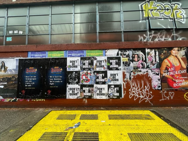 Kurrco's tweet photo. Posters for A$AP Rocky's 'DON'T BE DUMB' spotted in LA, NYC & Atlanta 🚫

The rollout is officially here 👀