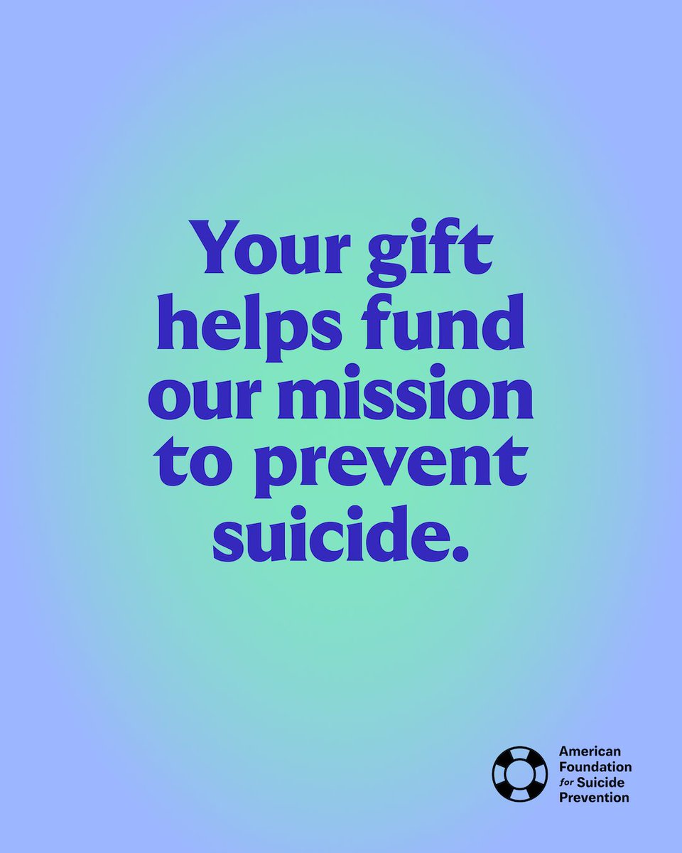 With your support, we're able to drive leading suicide prevention strategies and remind everyone that they are not alone.

Join us and make a gift at afsp.org/eoy
