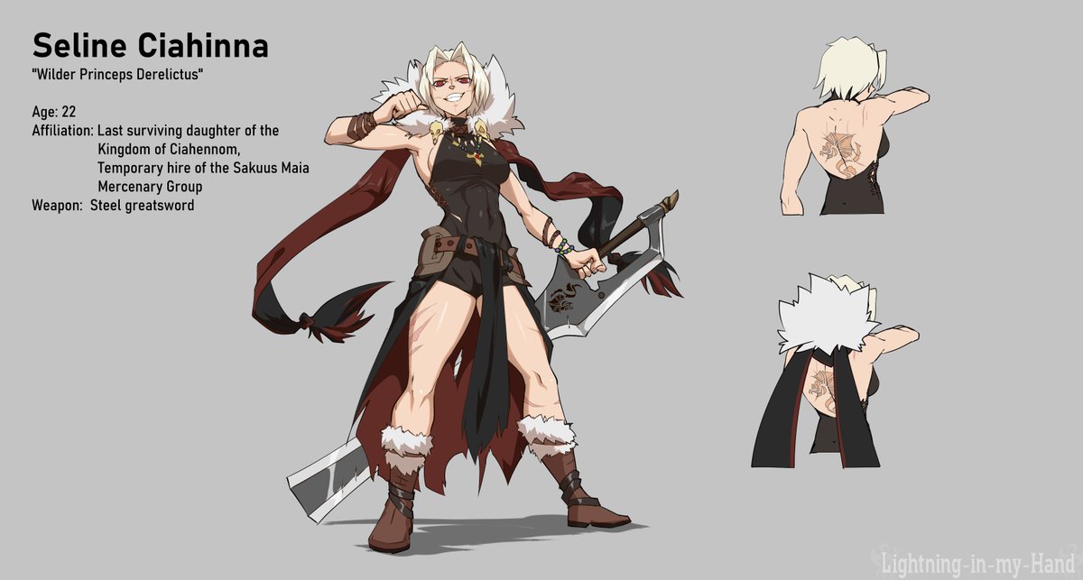 Now that I have her redesigned, I felt like it was only fair to also change her name as she doesn't need it to follow rwby name rules anymore   

She keeps the mandibles though, that's never going away ✌️