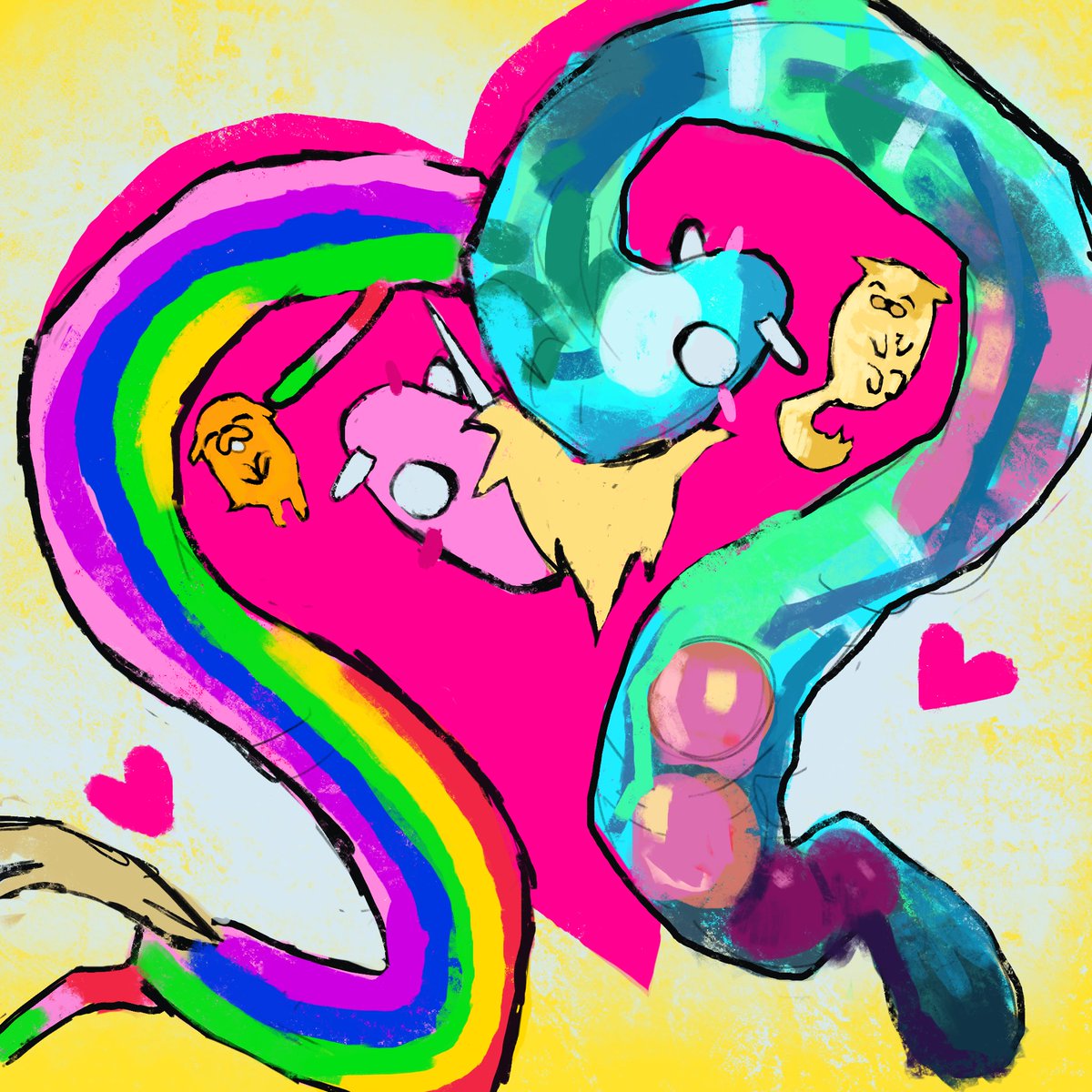 mobrightsonly's tweet image. 🩷 #fionnaandcake #adventuretime