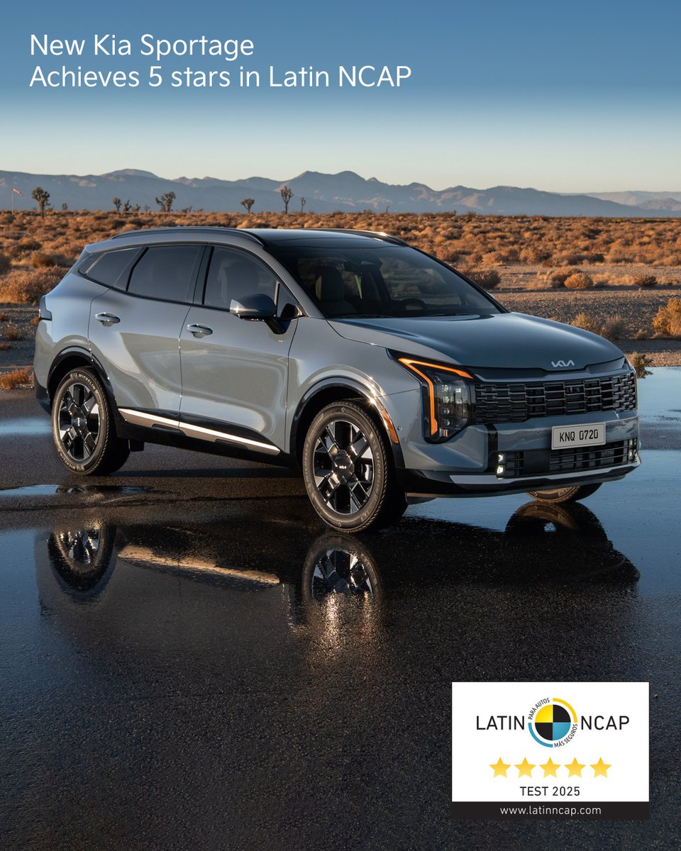 Un nuevo estándar en seguridad:

La nueva Kia Sportage obtiene 5 estrellas en Latin NCAP, porque tu seguridad es lo más importante.

#Kia #MovementThatInspires #NewSportage #LatinNCAP