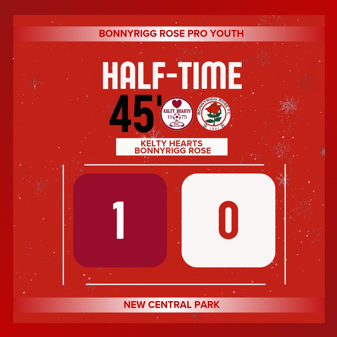 𝑯𝒂𝒍𝒇-𝒕𝒊𝒎𝒆 ⏰️

Kelty lead by a goal at the break.

❤️ 1-0 🌹 // HT // CAS League - 17's
