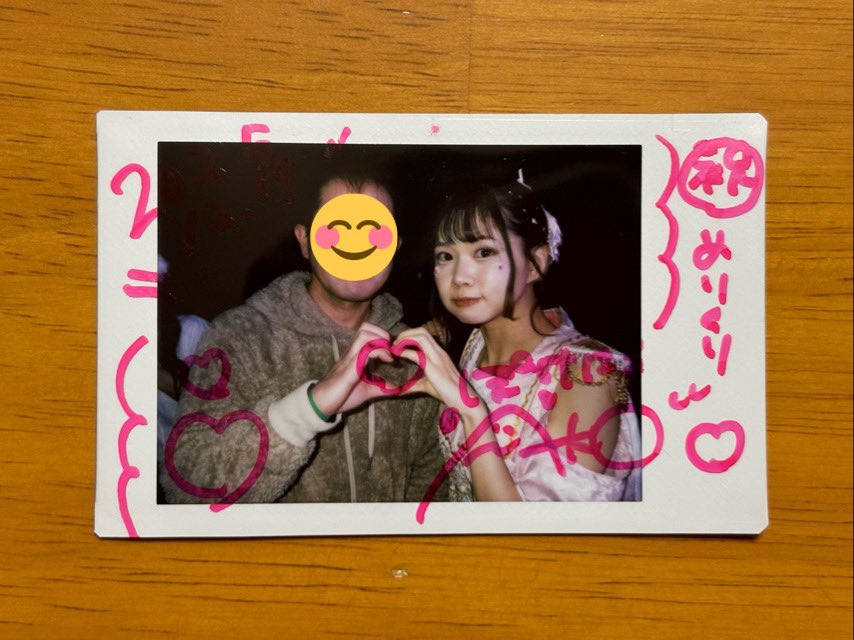 ひめもすオーケストラ　 立花あこ　サイン入りチェキ 以前ビンゴ大会で当たったチェキホルダーを埋めるべく、あこちゃんの元